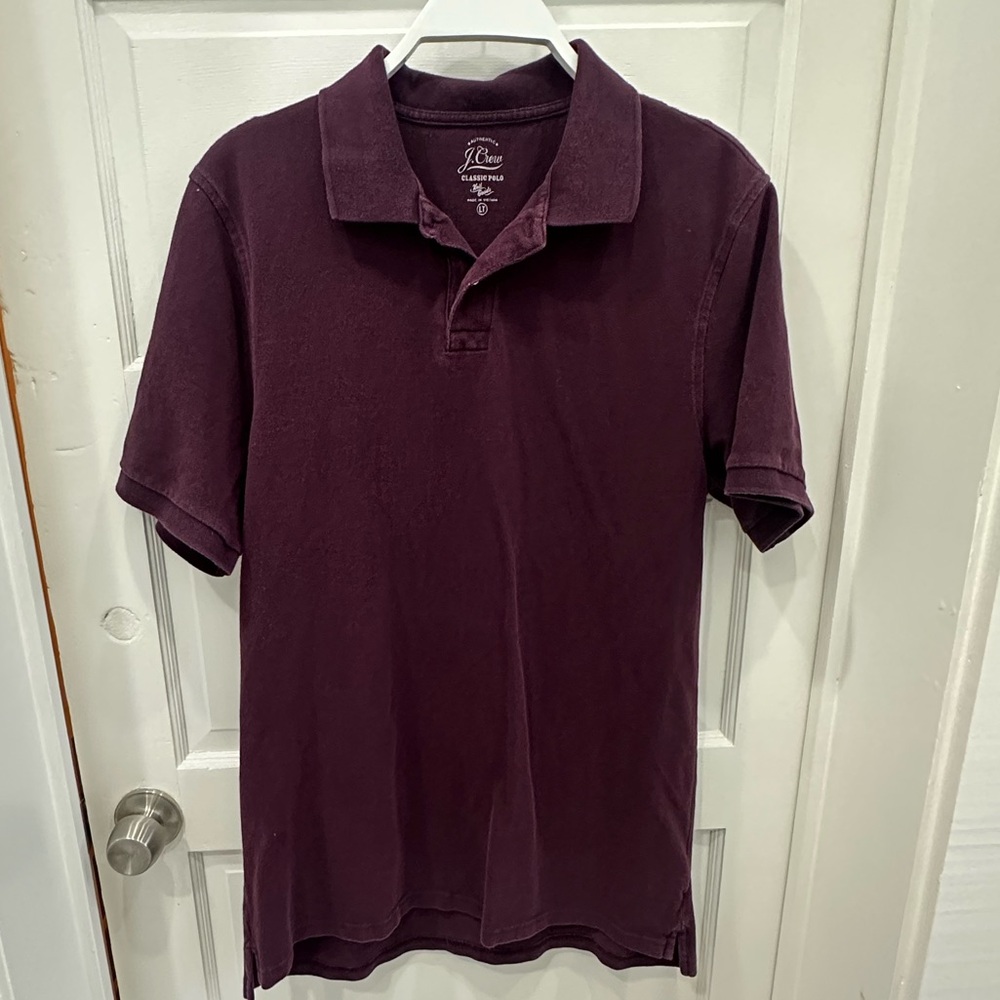 J. Crew Burgundy Polo Shirt